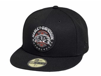 Harley-Davidson Cap "Eagle Patch" 59FIFTY 97776-19VM Baseballmütze Schwarz Adler