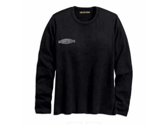 Harley Davidson Damen Sweatshirt "Flocked Logo" 96294-18VW schwarz Longsleeve