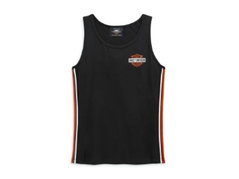 Harley Davidson Women's Tanktop -SIDE STRIPE- 99110-20VW Black Top T-Shirt