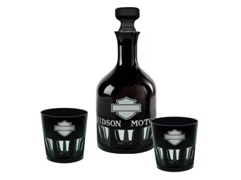 Harley-Davidson -DECANTER SET- Whisky Bottle and Glas, Black HDL-18765