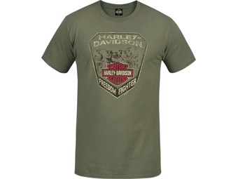 Harley-Davidson "Free Flight" Herren Dealer T-Shirt R003541 olive Baumwoll Tee