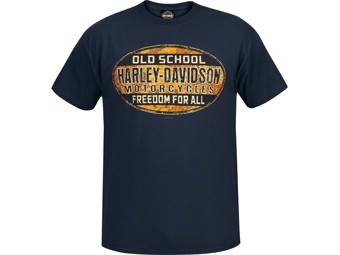 Harley-Davidson -FREEDOM RUST- Dealer T-Shirt R003008 Blue Navy Cotton Tee