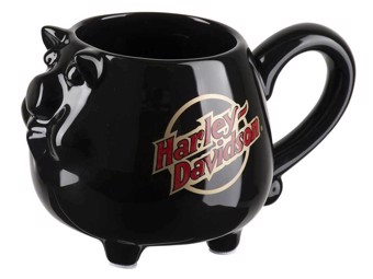 Kaffeetasse schwarz HDX-98607 Schwein Mug