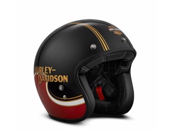 Harley Davidson Motorradhelm "The Shovel" 98277-19EX Jethelm schwarz-rot