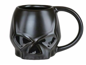 Tasse "Sculpted Skull" Becher HDX-98616 Mug Schwarz Logo