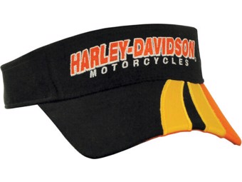 Harley-Davidson Visor -H-D BLACK&ORANGE- Cap, Sun Visor VIS51664