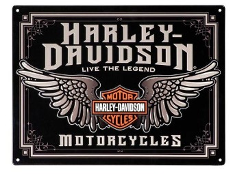 Harley-Davidson Blechschild "H-D Winged Bar & Shield" HDL-15544