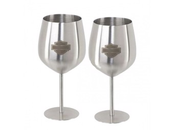 H-D Stainless steel Wine Glass HDL-18788 Edelstahl 2er Set Bar & Shield