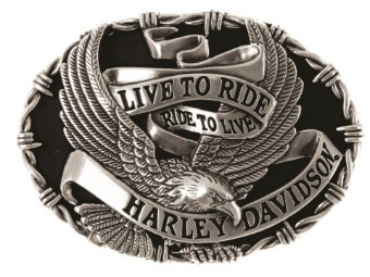 Harley-Davidson® Men's Breezer Belt Buckle "Live to Ride", HDMBU10449