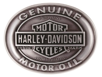 Harley-Davidson® Herren-Gürtelschnalle Echtes Motoröl Bar & Shield, HDMBU10662