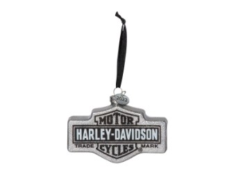 Harley-Davidson W-22 Blown Glass Trademark Logo Ornament HDX-99242
