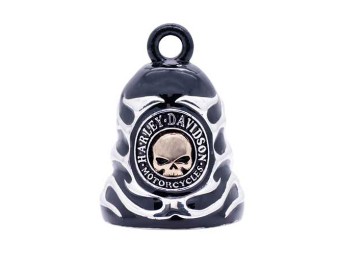 Harley Davidson Ride Bell -Skull & Flames- Black  HRB083