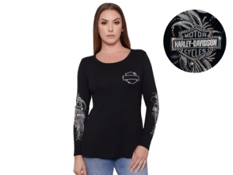 Damen Longsleeve "Swirl" HT4584BLK schwarz Bar & Shield Langarm