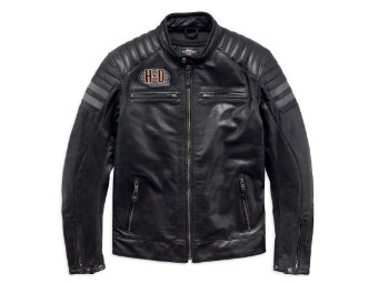 Men's Motorcycle Leather Jacket -Hutto- 97033-19EM CE-approved black