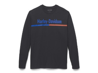 Harley-Davidson Men's Long Sleeve -Henley-Knit- Grey 96310-20VM