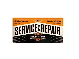 Harley-Davidson Nostalgic Metal Sign -Service & Repair- 25x50 cm