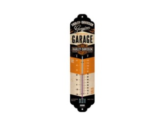 Harley-Davidson Thermometer -Garage- NA80313 Sheet Metal Celcius & Fahrenheit