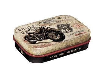 Nostalgic-Art - Tin pillbox with peppermint lozenges - Route 66 Bike Map