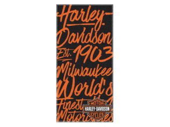Harley-Davidson® Street Art H-D Beach Towel, 30 x 60 Inch, Black/Orange NW350892