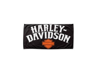 Harley-Davidson Identity B&S Beach Towel, 30 x 60 Inch, Black/Orange NW997202