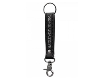Harley Davidson Key Chain Skull Black Vinyl Strap