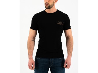 T-Shirt -Red Eagle- Black C3009701 cotton Tee