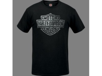 Harley-Davidson Herren Dealer Shirt "Concrete Logo" R003775 Schwarz Bar & Shield