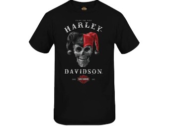 Harley-Davidson Herren Dealer Shirt "Graphic Jester" R004005 Schwarz Bar & Shield