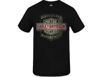 Harley-Davidson Herren Dealer Shirt "Scrub Shield" R004007 Genuine Schwarz