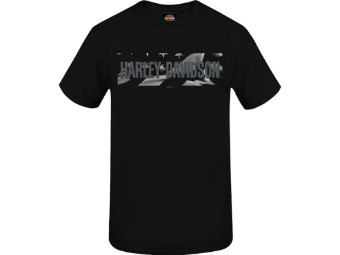 Harley-Davidson Herren Dealer Shirt "Flannigan II" R004016 Schwarz Schriftzug