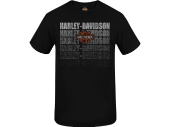 Harley-Davidson Herren Dealer Shirt "Dust" R004044 Schwarz Bar & Shield