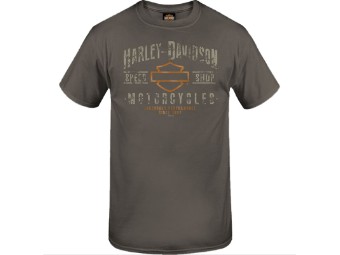 Harley-Davidson Herren Dealer Shirt "Fury Name" R004048 Grau Bar & Shield