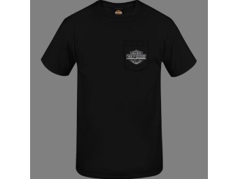 Harley-Davidson Herren Dealer Shirt "Up Flames" R004053 Schwarz Bar & Shield