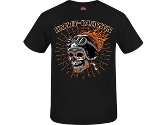 Harley-Davidson "Tattoo Skull" Herren Dealer T-Shirt R004124 Black Baumwolle