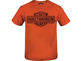 Harley-Davidson "Long B&S " Herren Dealer T-Shirt R004132 Antique Orange Baumwolle