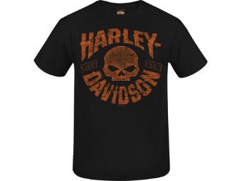 Harley-Davidson -Vintage Grunge- Men's Dealer T-Shirt R004142 Black Cotton Tee