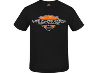 Harley-Davidson "Gloss Shield" Herren Dealer T-Shirt R004161 Black Baumwolle