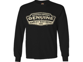 Harley-Davidson "Label Genuine" Herren Dealer Longsleeve R004176 Denim Baumwolle