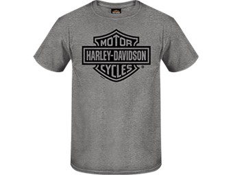 Harley-Davidson Herren T-Shirt "Copperblock Logo" Schwarz Grau Orange 99064-21VM 