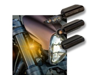 Indicator Bracket front Softail FXDR including Kellermann ATTO Indicators