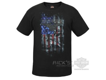 Ricks Harley-Davidson "FLY THEM " Dealer Herren Shirt R002800 Schwarz Amerika