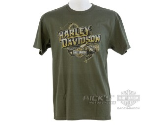 Ricks Harley-Davidson -Snake Skin- Dealer Men's T-Shirt 5L33-HHAM Tee