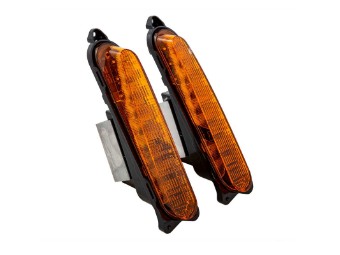 Ricks Harley Touring Fender CVO Turnsignal Lights orange, MY 2009-2013, with E-mark homlogation