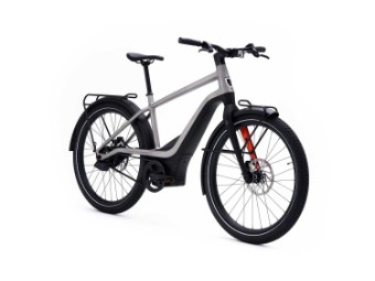E-Bike “RUSH CITY” black/silver/orange L
