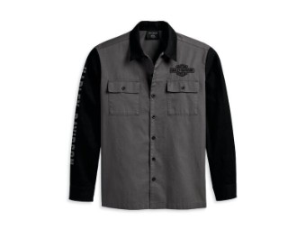 Men's Casual Shirt 96188-18VM Flag Black