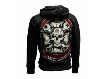 -MECHANIC- Zip Hoodie WCCHD157ZW Black Sweatshirt Hood