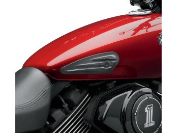 Tank knee pad kit rubber pads black in pairs