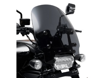 Compact windshield with quick release Sportster S