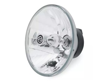 Halogen headlight clear glass smooth 7"