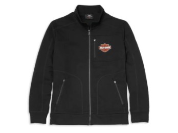 Herren Zip Hoodie "Bar & Shiel Graphic Mockneck" 96008-22VM